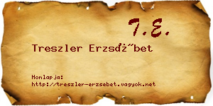 Treszler Erzsébet névjegykártya