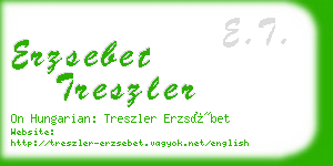 erzsebet treszler business card